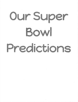 Preview of Super Bowl INTERACTIVE Bulletin Board