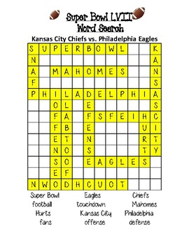 SUPER BOWL LI Word Scramble - WordMint