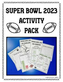 Preview of Super Bowl LVIII 2024 Activity Pack (Growing and Updated Yearly)