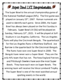 Super Bowl LVIII (58) Comprehension Passage and Questions