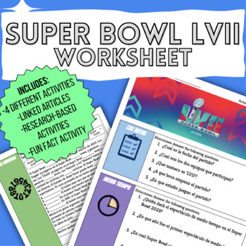 Super Bowl LVIII Worksheet by Learn the Lengua