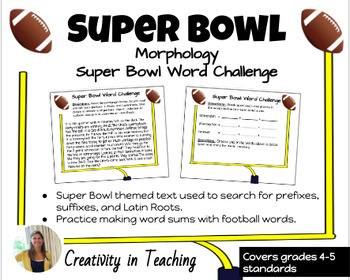 Preview of Super Bowl Learning Activities