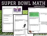 Super Bowl MATH Fun | Money Time All 4 operations Area and
