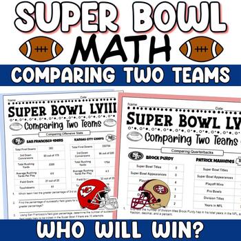 Preview of Super Bowl Math 2024 Comparing the Teams - Real NFL Super Bowl Stats