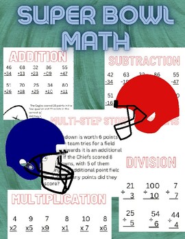 Preview of Super Bowl Math (Multiple Levels)