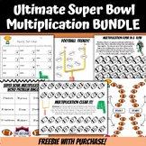 Super Bowl Mega Multiplication Bundle| Football Math Cente