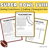 Super Bowl Packet (Reading Comprehension, Data, Drawing)