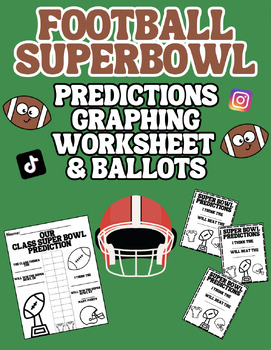 Preview of Super Bowl Prediction Ballots and Class Graphing Worksheet