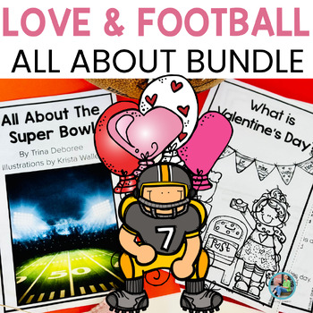 Preview of Super Bowl Reader and Valentine Reader for Reading Comprehension Football & Love