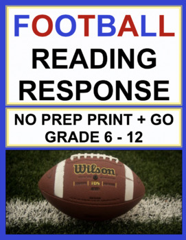 Preview of Football Reading Comprehension Passages and Questions