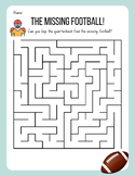 Super Bowl Worksheets/Maze | February Worksheet
