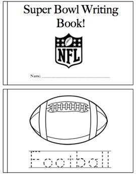 Preview of Super Bowl Writing Mini Book