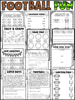 Bowl Winning Football Games Printable Activities for Kids and