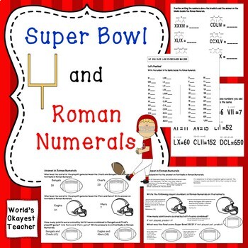 Super Bowl Roman Numerals Chart