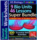 Biology Super Bundle: 50 Worksheets of Activities ~Living 