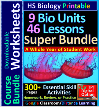 Preview of Biology Super Bundle: 50 Worksheets of Activities ~Living Environment Regents