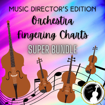 Preview of SUPER-BUNDLE: Orchestra Fingering Charts for Violin, Viola, Cello, and Bass