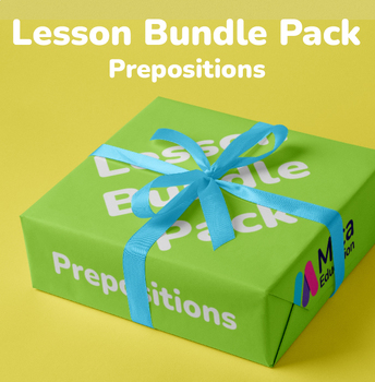 Preview of Super Bundle: Prepositions themed games, flashcards, worksheets and slideshows