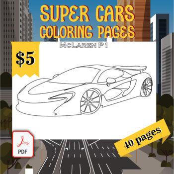 mclaren p1 coloring pages