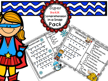 Preview of Reading Comprehension Pre-K Kindergarten-Set 1