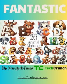 Preview of Super Cute Animals Alphabet Illustration Commercial License Classroom Decor