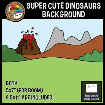 Preview of Simple Background Clipart | Dinosaurs - Prehistoric Land | PDF and Boom Cards