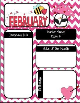 Preview of Customizable February Newsletter