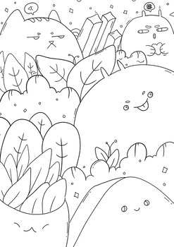 Super Cute Kawaii Doodles Coloring Pages for Children - Colors are us