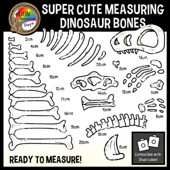Preview of Dinosaurs Clipart | Measuring Bones | Non Standard Measurement