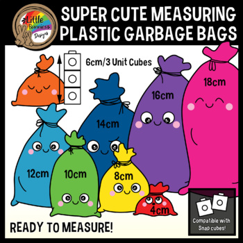 Preview of Earth Day Clipart | Measuring Garbage Bags | Non Standard Measurement