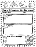 Super Cute Parent Teacher Conference Form (Cute Kids)