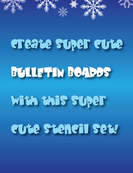 Preview of Super Cute Stencils for Bulletin Boards!