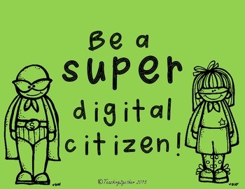 Super Digital Citizenship Posters by Teaching2gether | TPT