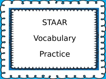 Preview of Super FUN STAAR Reading Vocabulary Review