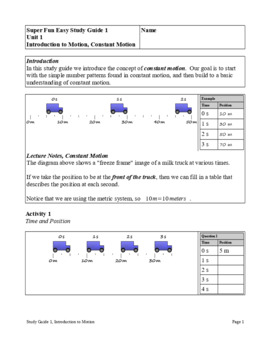 Preview of Super Fun Easy Physics Study Guides, Unit 1