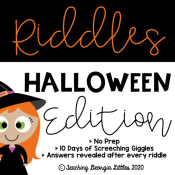 Preview of Super Fun Halloween Edition Riddles and Brain Teasers