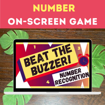 Preview of Super Fun On-Screen Beat the Buzzer Number Recognition Game for Numbers 0-25
