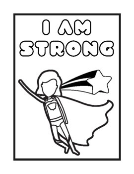 I am Strong: Inspirational Coloring Book for girls age 8-12 and Teen  (Paperback)