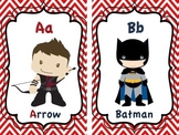 Super Hero Alphabet Cards