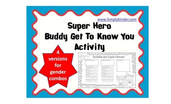 Preview of Super Hero Buddies / Get to know you Buddy Form
