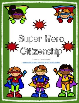 Preview of Good Citizenship Super Hero Theme