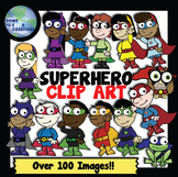 Super Hero Comic Book Themed Clip Art Package