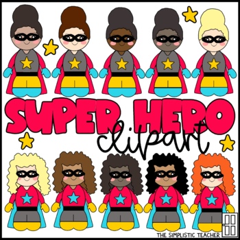 superhero teacher clipart