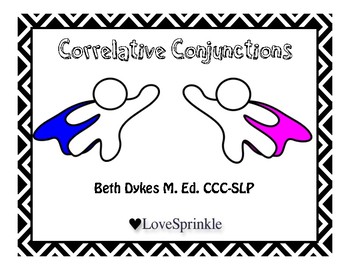 Preview of Super Hero Correlative Conjunctions Game