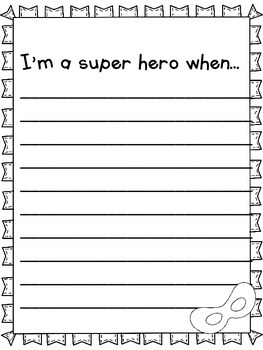 Super Hero Craftivity and Writing Templates by Deanna Jump | TpT
