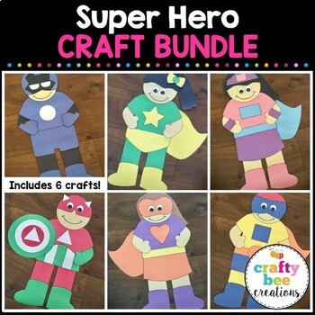 Preview of Super Hero Crafts Bundle | Superhero Activities | Superhero Theme