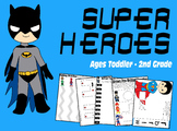 Super Hero Worksheets (Toddler, Preschool, Kindergarten +)