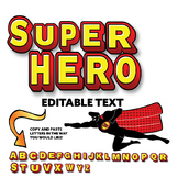 Super Hero Editable Text SVG, PNG, PDF, AI, EPS,
