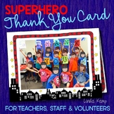 End of Year Class Thank You Card-Editable Superhero Theme