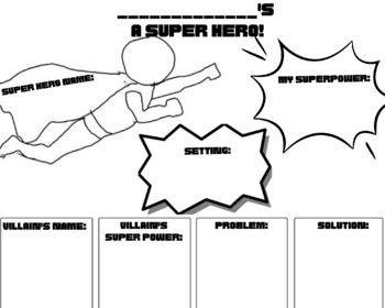 Preview of Super-Hero Graphic Organizer